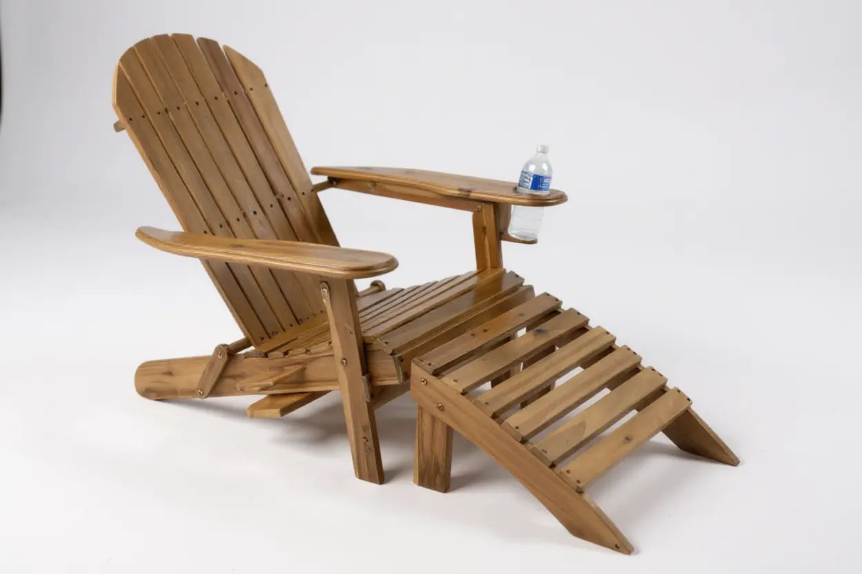 SUSU Adirondack Chair with Leg Rest Begili