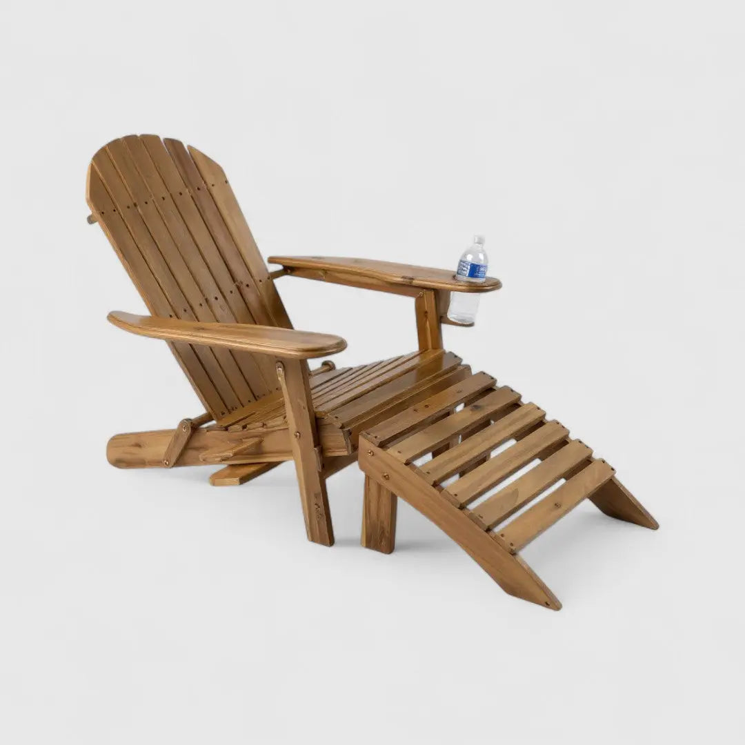 SUSU Adirondack Chair with Leg Rest and Coffee Table Begili