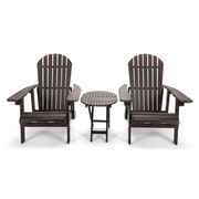 LUNA 3-Piece Adirondack Sunlounge Set Begili