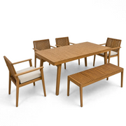 LILIAN 1-Bench 4-Seater Outdoor Dining Set Begili