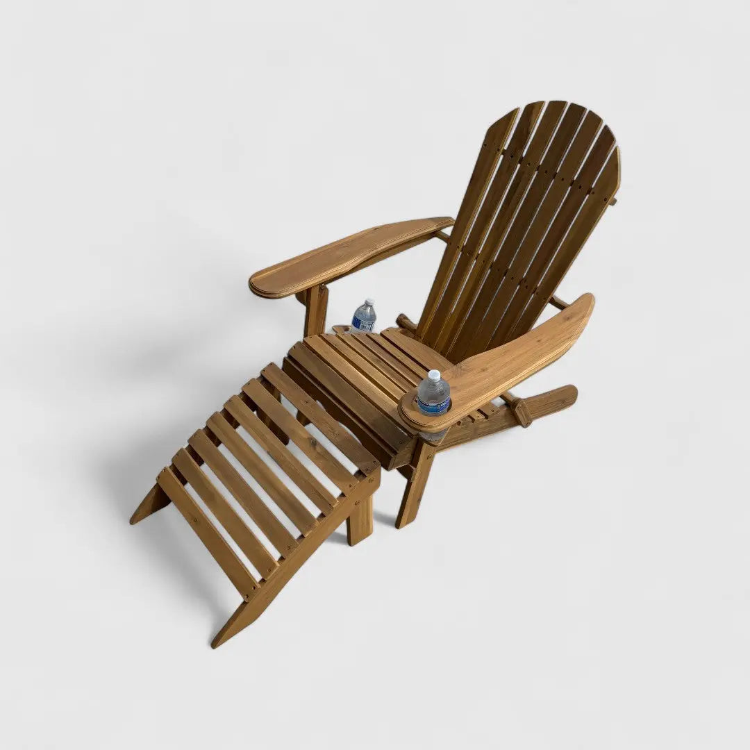 SUSU Adirondack Chair with Leg Rest Begili