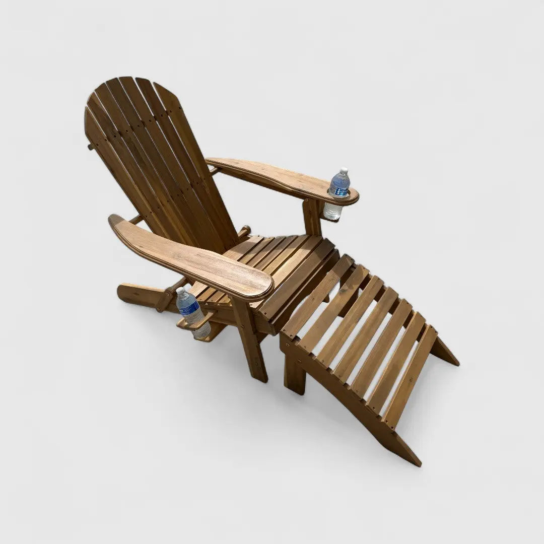 SUSU 5-Piece Adirondack Sunlounge with Leg Rest Set Begili